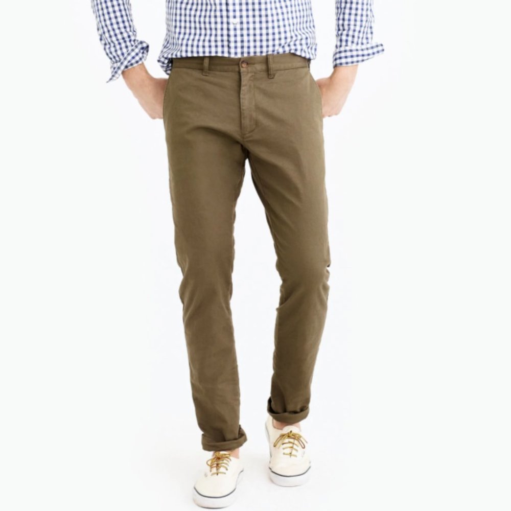 J Crew Mercantile Slim Flex Chino Pants Catskill Green 36 x 32